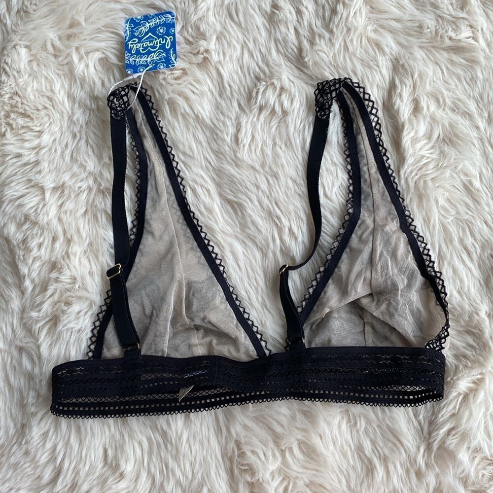 Free People Floral Black Lace Alia Bralette - Picture 4 of 7